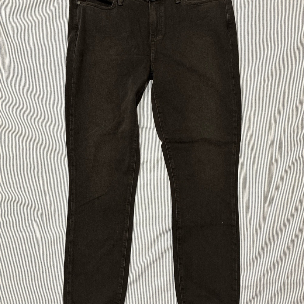 Paige Jeans Womens 32 Black Verdugo Ultra Skinny Stretch Denim Mid Rise Ankle